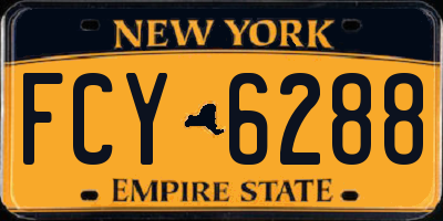NY license plate FCY6288