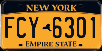 NY license plate FCY6301