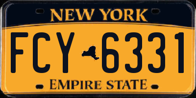 NY license plate FCY6331