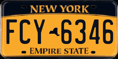 NY license plate FCY6346