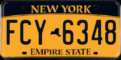 NY license plate FCY6348