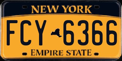 NY license plate FCY6366