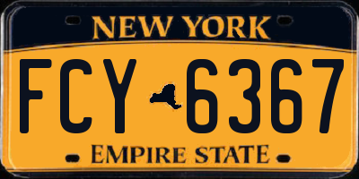 NY license plate FCY6367