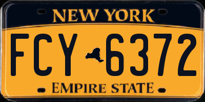 NY license plate FCY6372