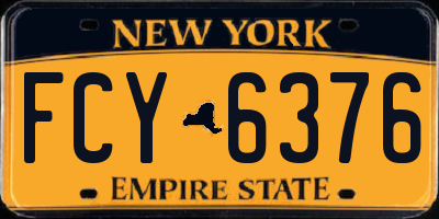 NY license plate FCY6376