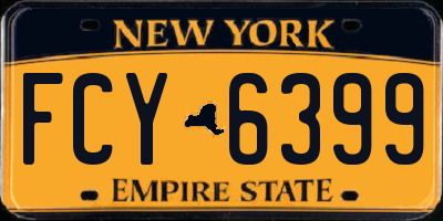 NY license plate FCY6399