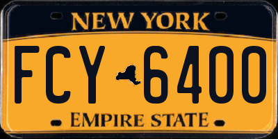 NY license plate FCY6400