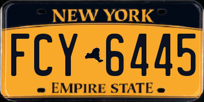 NY license plate FCY6445