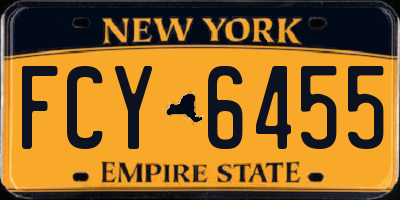 NY license plate FCY6455