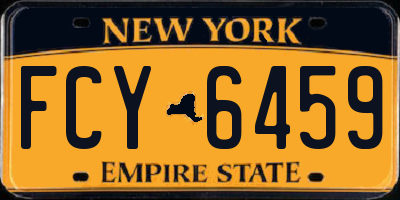 NY license plate FCY6459