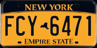 NY license plate FCY6471