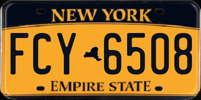 NY license plate FCY6508