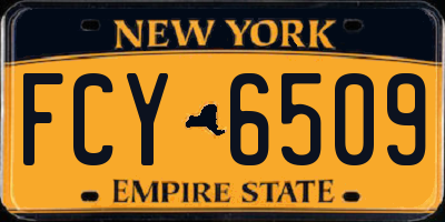 NY license plate FCY6509