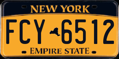 NY license plate FCY6512