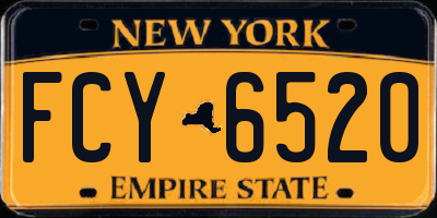 NY license plate FCY6520