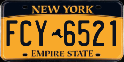 NY license plate FCY6521