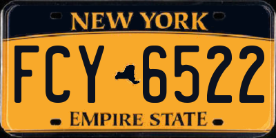 NY license plate FCY6522