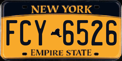 NY license plate FCY6526