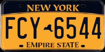 NY license plate FCY6544