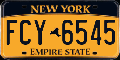 NY license plate FCY6545