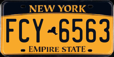 NY license plate FCY6563