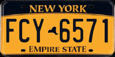 NY license plate FCY6571