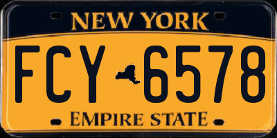 NY license plate FCY6578