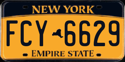 NY license plate FCY6629