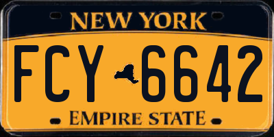 NY license plate FCY6642