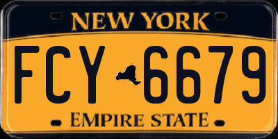 NY license plate FCY6679