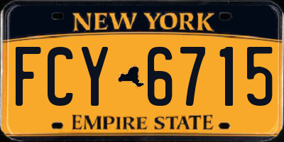 NY license plate FCY6715