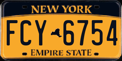 NY license plate FCY6754