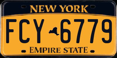 NY license plate FCY6779
