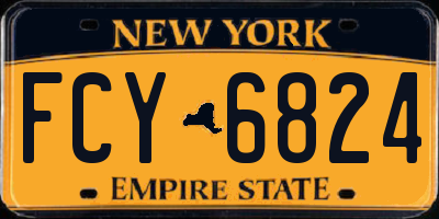 NY license plate FCY6824