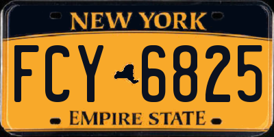 NY license plate FCY6825