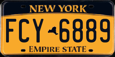 NY license plate FCY6889