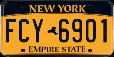 NY license plate FCY6901