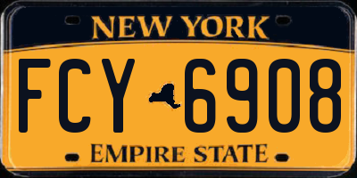 NY license plate FCY6908