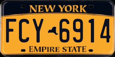 NY license plate FCY6914