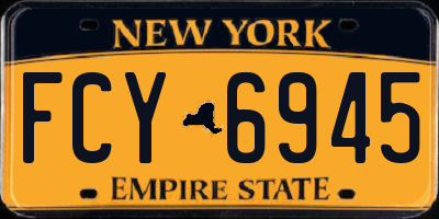 NY license plate FCY6945