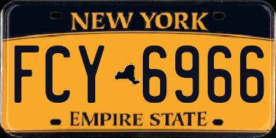 NY license plate FCY6966