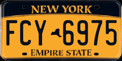 NY license plate FCY6975