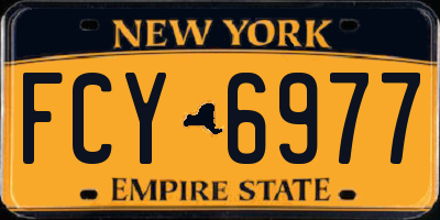 NY license plate FCY6977