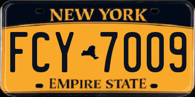 NY license plate FCY7009