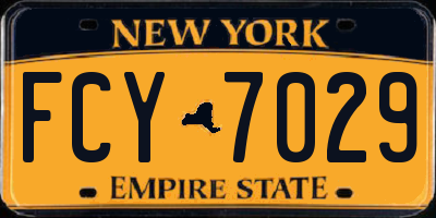 NY license plate FCY7029