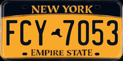 NY license plate FCY7053