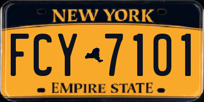 NY license plate FCY7101