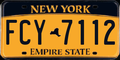 NY license plate FCY7112