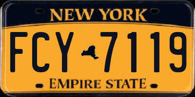 NY license plate FCY7119