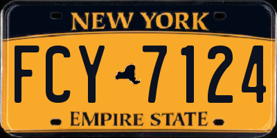 NY license plate FCY7124